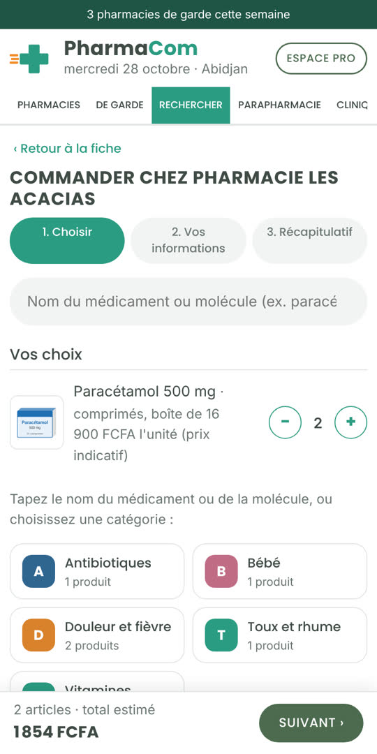Étape 1 : choisir ses médicaments